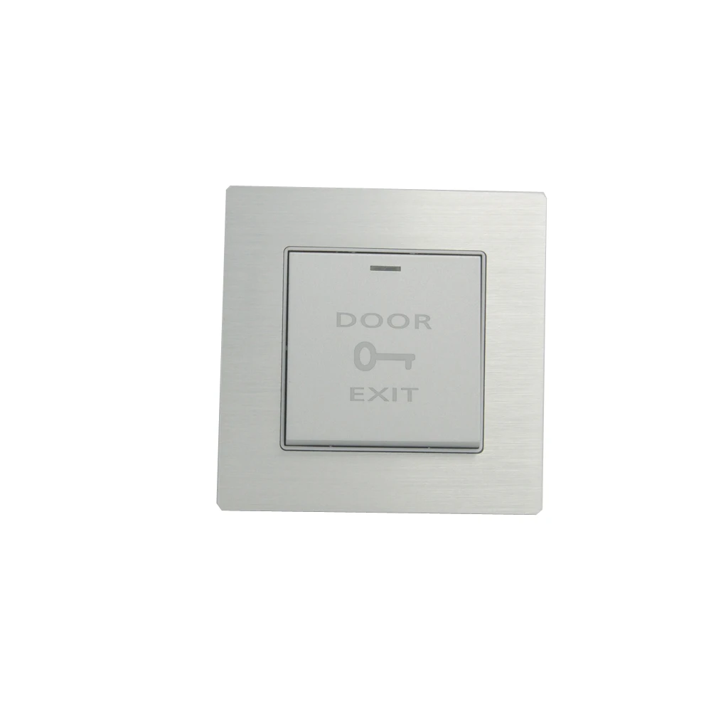 (10 PCS)Silvery Color Metal Surface Door Exit Button Access Control Switch Automatically Reset Door Release Switch NO Output