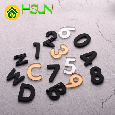 Three-dimensional 3d Room Number Letter Plate Number Sticker Home Hotel Digital Signage Digital Stickers Self-adhesive Signs 0-9