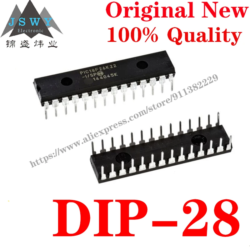 

10~100 PCS PIC18F26K22-I/SP DIP-28 Semiconductor 8-bit Microcontroller -MCU IC Chip for module arduino Free Shiping PIC 18F26K22