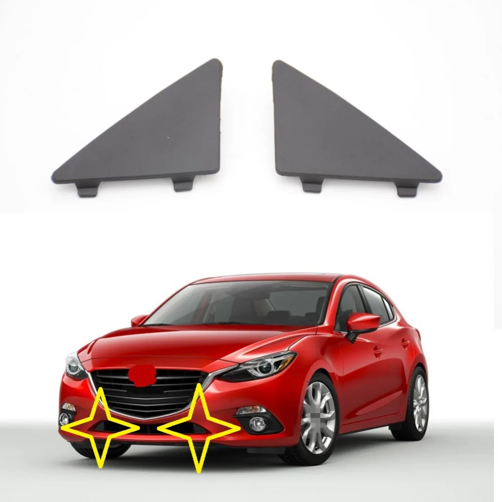 

1 Pair BHN1-50-101/02 Triangle Trim Covers Front Lower Bumper Triangle Trim Caps for MAZDA 3 AXELA 2014-2016