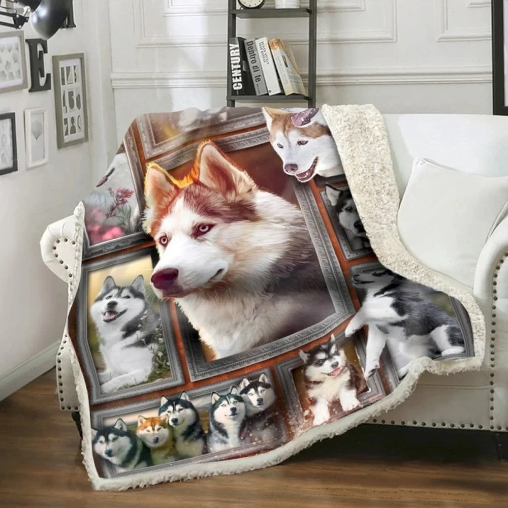 CLOOCL Pet Dog Cute Beagles Blanket Print Picnic Blanket Office Nap Quilt Home Decoration Blanket Air Conditioning Throw Blanket