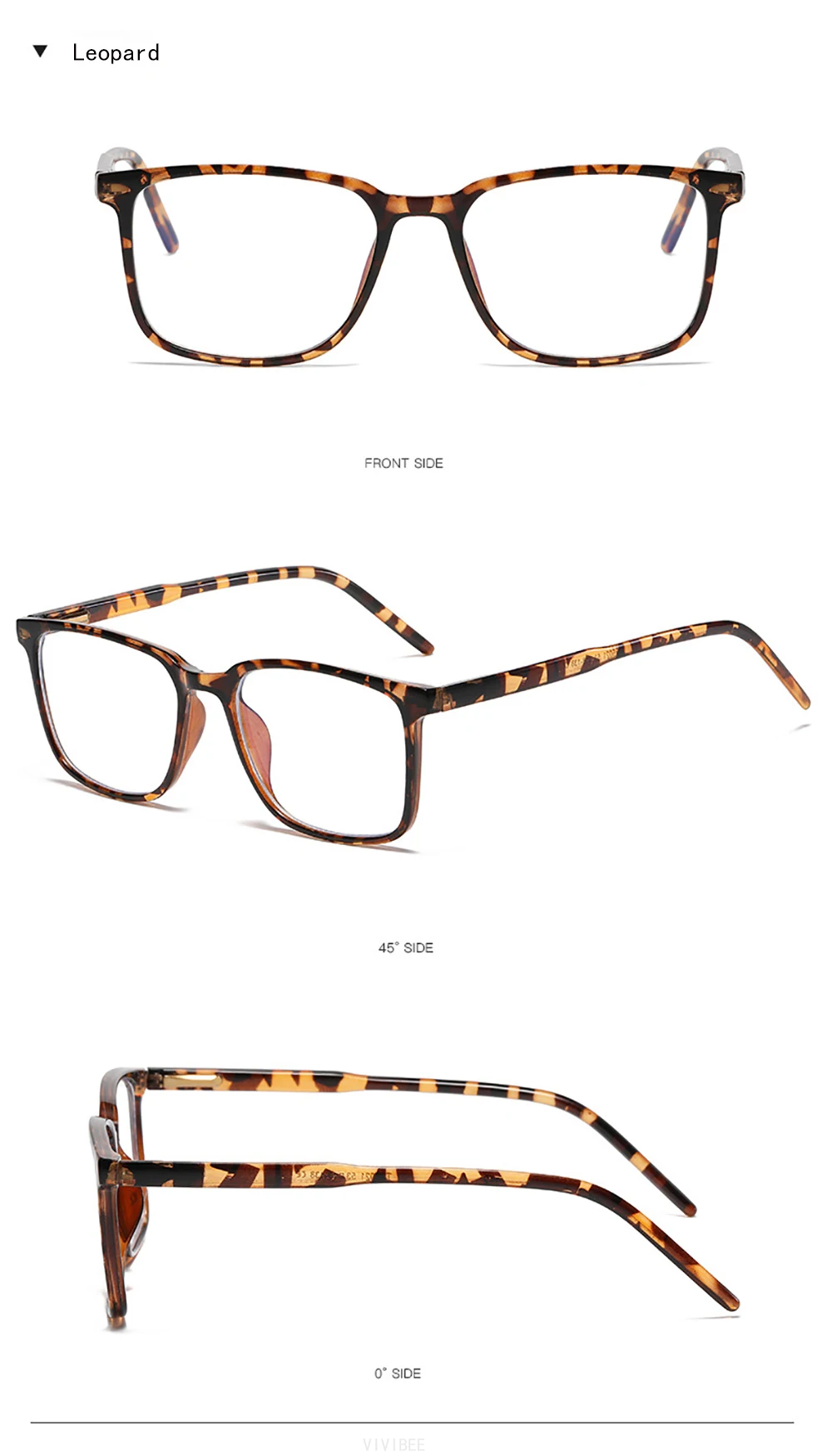 VIVIBEE Klassische quadratische Blaulicht-blockierende Herrenbrille, Computer-Gaming-Brille, TR90, schwarz, Anti-Ray-Brille, besserer Schlaf, klare Brille – Detail 17