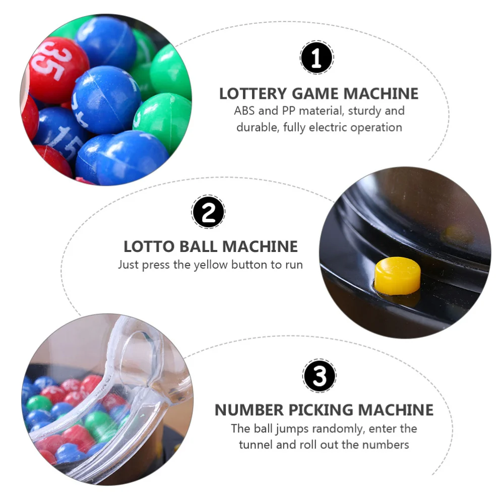 Machine Bingo Lottery Lotto Electric Game Mini Picker Number Games Fortunate Lucky Shake Cage Jackpot Picking Portable Party