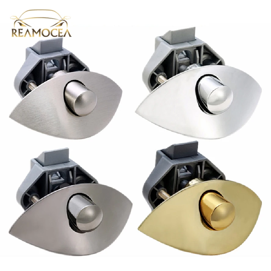 Reamocea 1x Zinc Alloy Half-moon Keyless Push Lock Latch Catch Drawer Furniture Cupboard Door Catch Lock Caravan Motorhome Boat