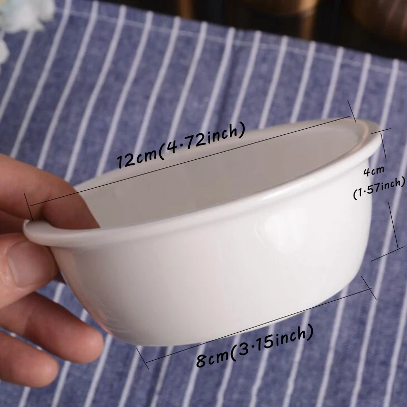 TECHOME New Cute Patterns Ceramic Pet Bowl Cute Cat Bowl Water Basin Dog Pot Pet Drinking Eat Bowl Round Ceramic Bowl Feeders