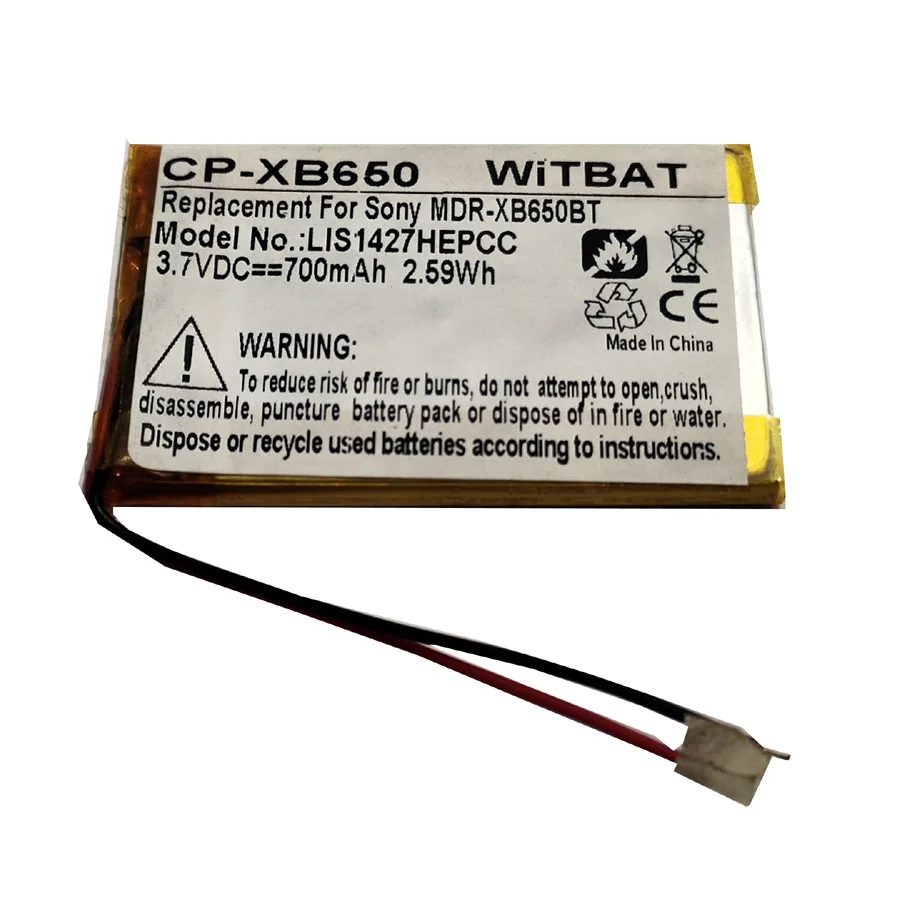 3,7 V 700mAh Π°ΠΊΠΊΡΠΌΡΠ»ΡΡΠΎΡ Π΄Π»Ρ Sony WH-XB700 MDR-XB650BT Π³Π°ΡΠ½ΠΈΡΡΡΠ° Π°ΠΊΠΊΡΠΌΡΠ»ΡΡΠΎΡ Li-Polymer ΠΏΠ΅ΡΠ΅Π·Π°ΡΡΠΆΠ°Π΅ΠΌΡΠΉ Π°ΠΊΠΊΡΠΌΡΠ»ΡΡΠΎΡ LIS1427HEPCC 3,7 V 700mAh Π°ΠΊΠΊΡΠΌΡΠ»ΡΡΠΎΡ Π΄Π»Ρ Sony WH-XB700 MDR-XB650BT Π³Π°ΡΠ½ΠΈΡΡΡΠ° Π°ΠΊΠΊΡΠΌΡΠ»ΡΡΠΎΡ Li-Polymer ΠΏΠ΅ΡΠ΅Π·Π°ΡΡΠΆΠ°Π΅ΠΌΡΠΉ Π°ΠΊΠΊΡΠΌΡΠ»ΡΡΠΎΡ LIS1427HEPCC