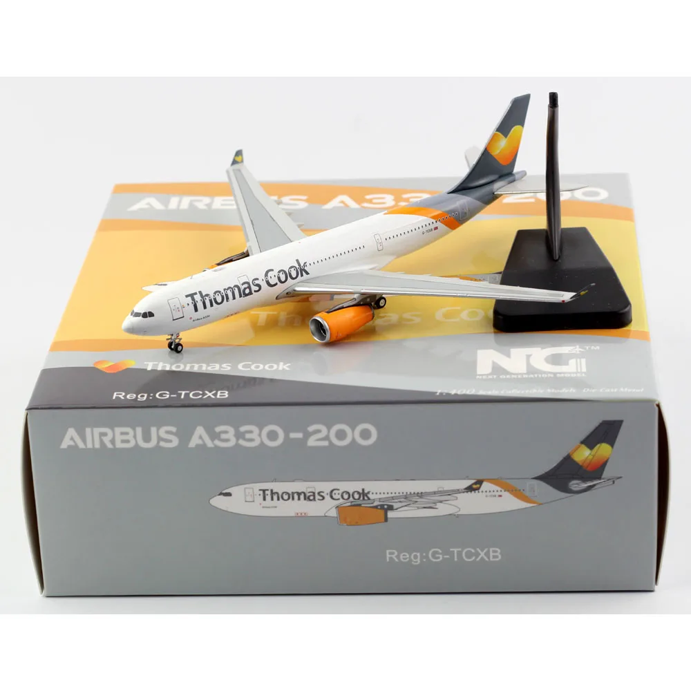 

1:400 Alloy Collectible Plane Gift NG Model Thomas Cook Airlines Airbus A330-200 Diecast Aircraft Jet Model G-TCXB With Stand