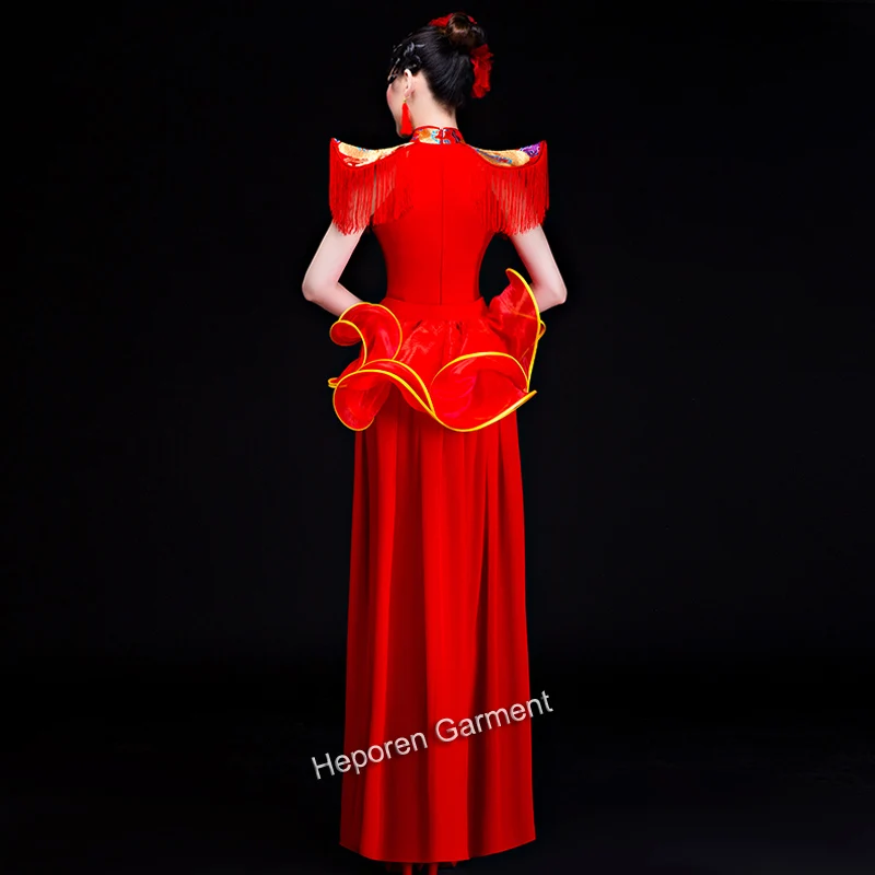 Custom made female Opening or  water drum dance drum suit costume,Chinese adult waist drum clothing modern dance dress