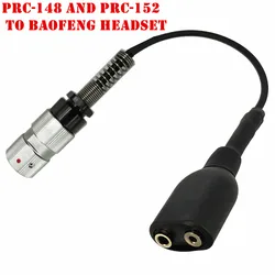 PRC148 PRC-152 prc-624 6-pin to K type headset baofeng  headset Tactical headset Adapter adapter Walkie-talkie 6P-pin to 2-pin