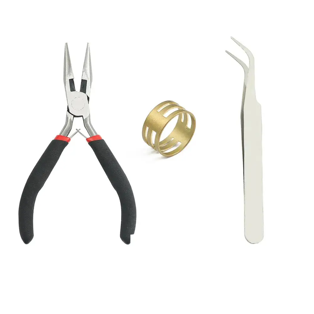 Rhodium/Gold Jewelry Making Kit Pliers/Jump Rings/Lobster Clasp Set Box for DIY Earring Bracelet Necklace Materials Accessories