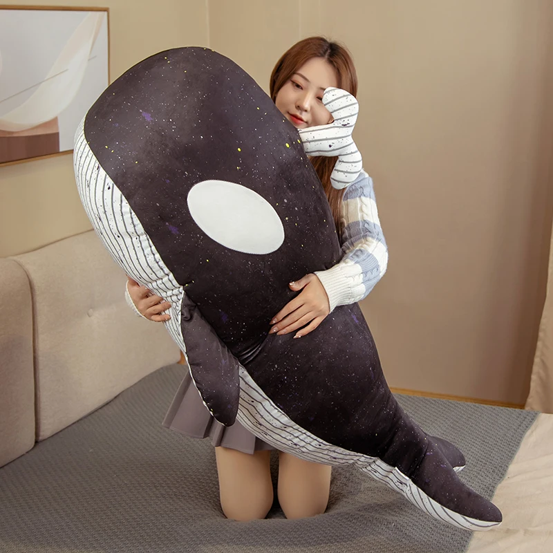 

Nice Simulation Kawaii Whale Plush Toy Blue Sea Animals Stuffed Orcinus Orca Fish Doll Shark Cartoon Soft Sleep Pillow Kids Gift