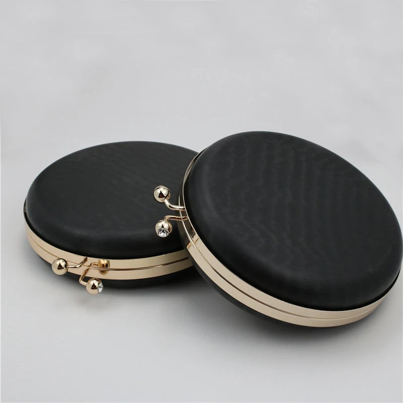 Round Bag Box Material Gold Head Coin Purse Frames 18cm Diy Accessaries Purse Bag Frame Kiss Clasp Plastic Cover