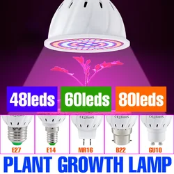 220V Hydrokultur Wachstum Licht E27 Led Wachsen Lampe Phyto E14 Volle Spektrum Für Blume Pflanze MR16 GU10 Hydrokultur Wachsen lampe B22