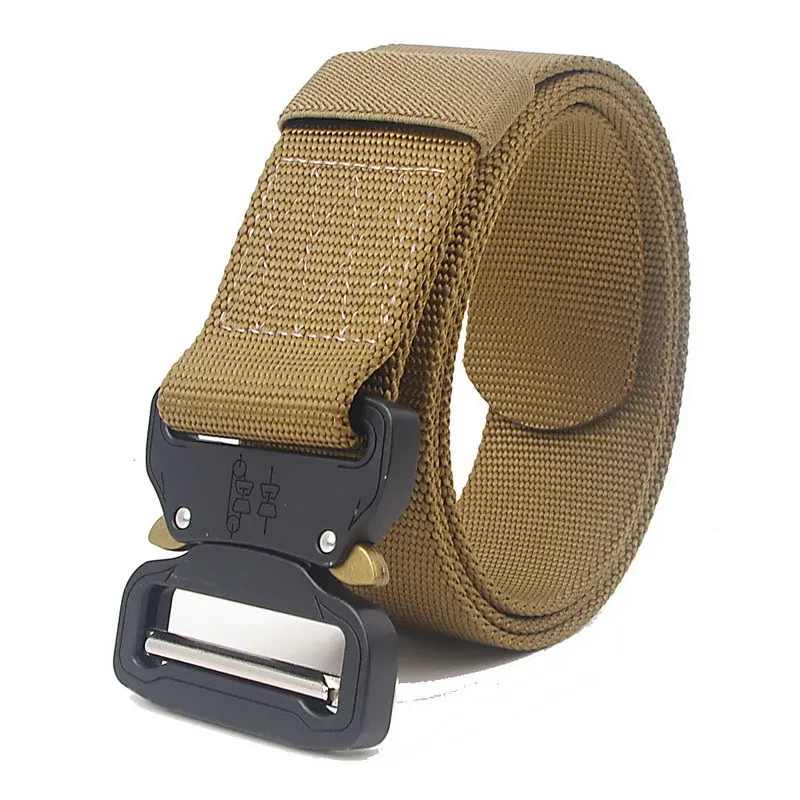 Heren Tactische Riem Outdoor Militaire Nylon Canvas Taille Riemen 4.3Cm Breedte Multifunctionele Training Riem Gesp Ademend Vrouwen