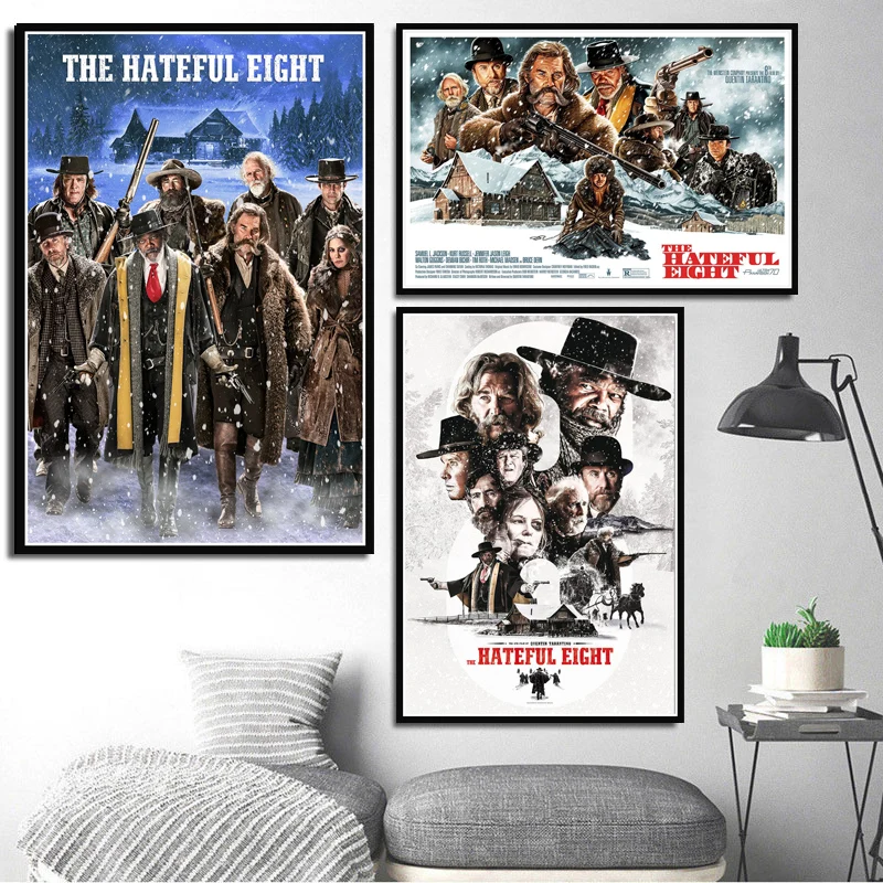 Poster And Prints The Hateful Eight Classic Movie Quentin Tarantino Film Art Painting Wall Pictures Home Decor quadro cuadros