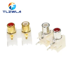 5PCS AV2-8.4-12 Gold Plated RCA Core Socket 6 Hole STB TV Plug AV JACK RCA Socket Input Audio And Video Socket AV2 Connector
