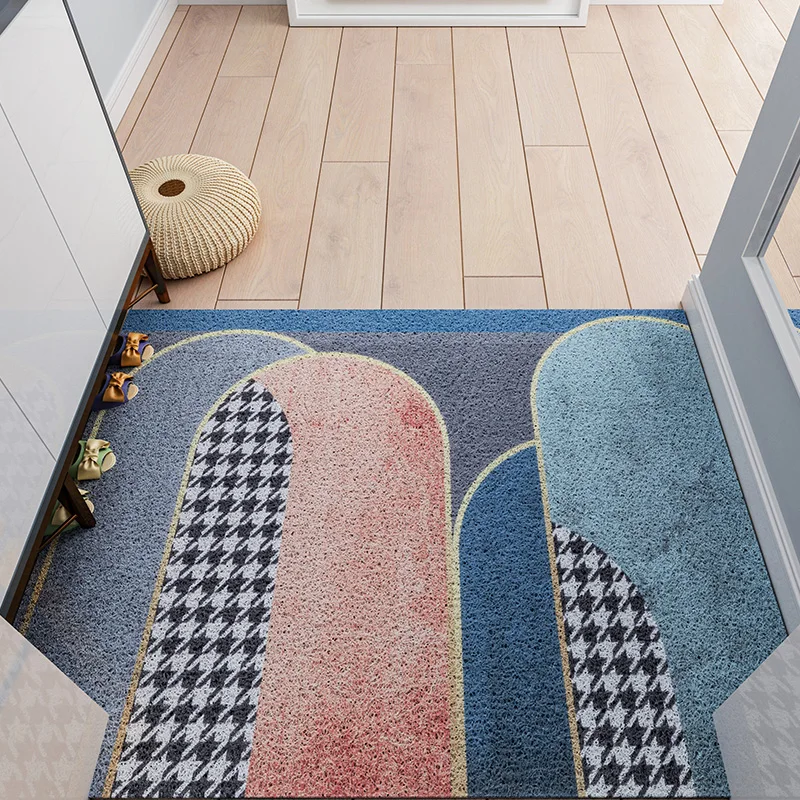 

Europe Style Door Mat Bathroom PVC Kitchen Anti-slip Dustproof Hallway Carpet Custom Pattern Entrance Door Mats