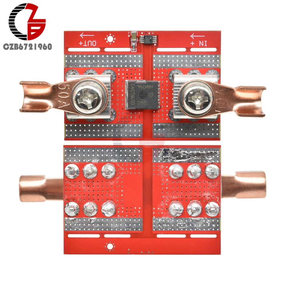 50A 12V 24V 36V High Voltage Ideal Diode Controller Solar Battery Charging Anti-backflow Protection Board DC 9V-45V