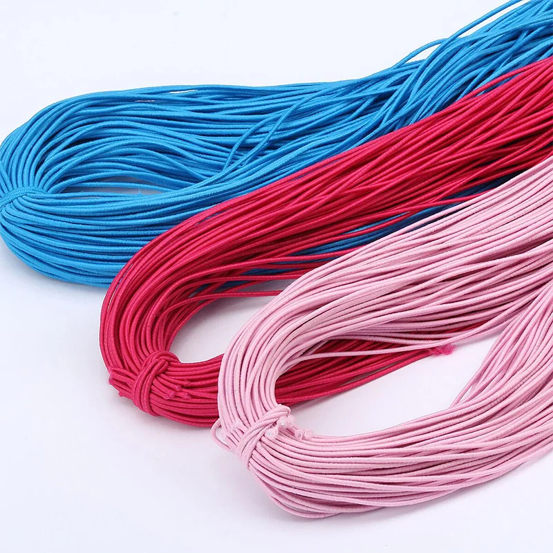 High-Elastic 1mm Colorful Round Elastic Band Thread Cord Rope Rubber Band Elastic Stretch Cord DIY Sewing Accessories 9y