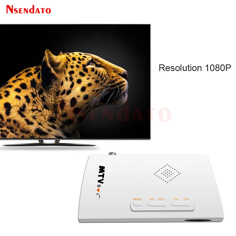 MTV Box AV To VGA TV Receiver Tuner 1080P External LCD CRT TV Tuner Set Top Box With Remote Control for HDTV Computer Monitor