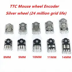 2Pcs Highly Accurate TTC Mouse Encoder Highly Accurate 8mm 9mm 10mm 11mm 14MM White Core Solve theMouse wheel decoder