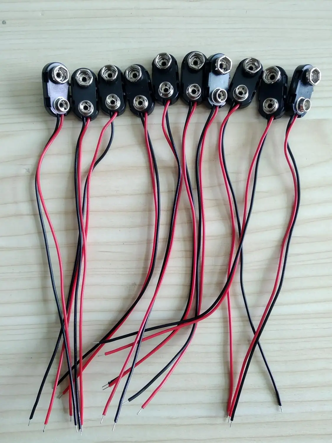 10 шт./лот 9 в зажим батареи пряжка батареи жесткий корпус I Тип Blastic 10 см длина кабеля