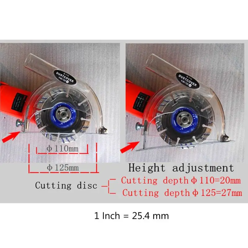 Clear  Dust Shroud Grinding Cover For Angle Grinder & 3