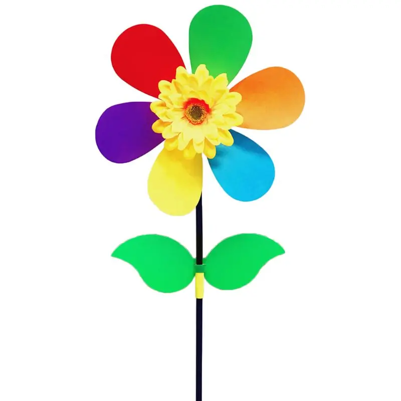 900C Colorful Sunflower Windmill Wind Spinner Pinwheel Garden Yard Decor Kids DIY Toy