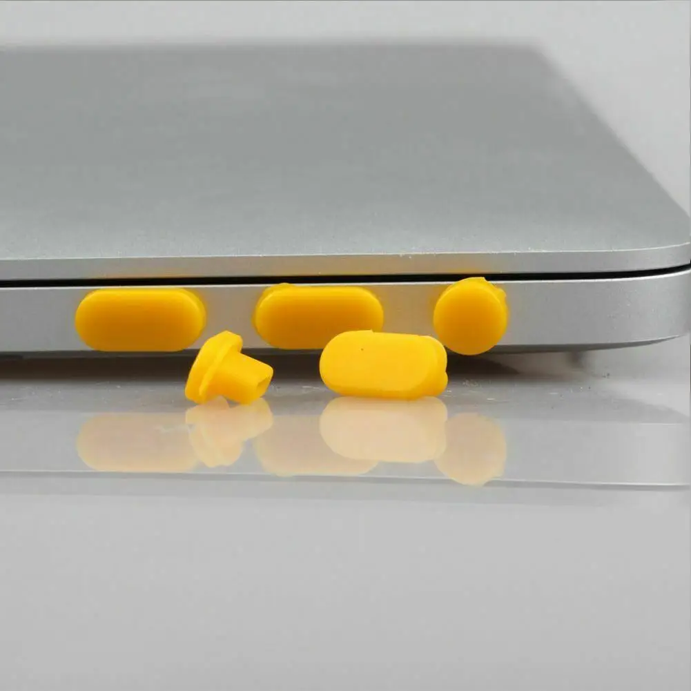 5 ชิ้นซิลิคอนสําหรับ Macbook ใหม่ Pro 13 Pro 15 2018 บาร์ A1989 A1990 ปลั๊กฝุ่นพอร์ต USB ปลั๊กป้องกันฝุ่น