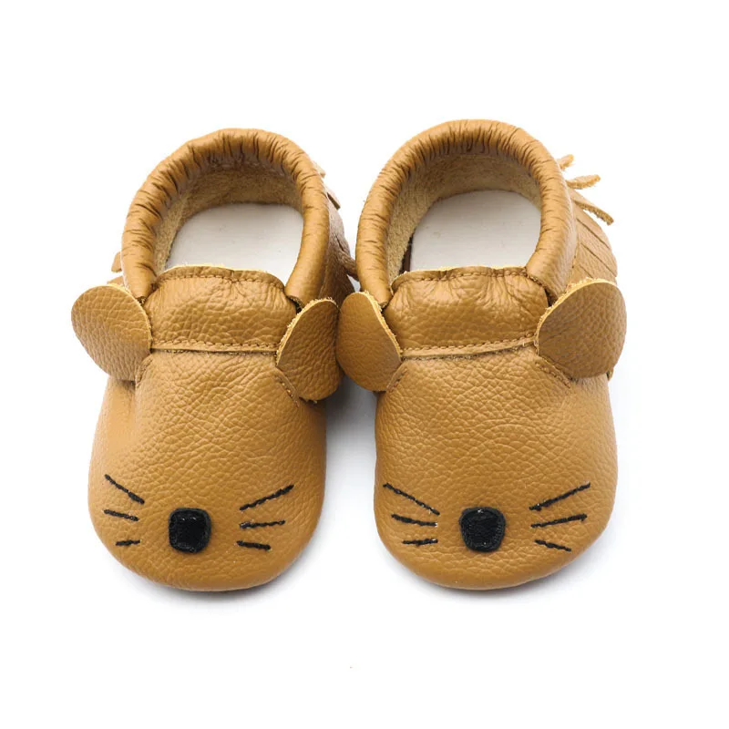 Animal featured soft sole baby shoes wholesale leather newborn shoes slip on baby casual shoes 0-24 month