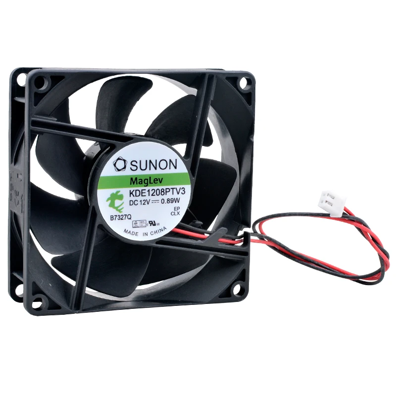 KDE1208PTV3 8cm 80mm fan 80x80x25mm 8025 DC12V 0.89W Magnetic suspension bearing Silent cooling fan for power supply