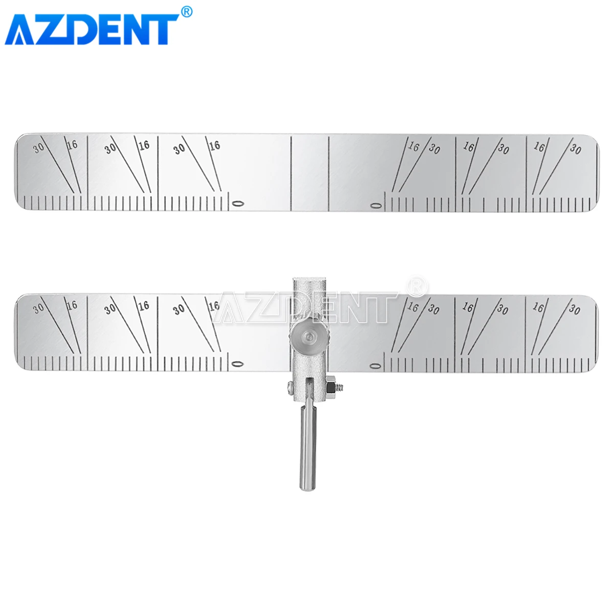 AZDENT Dental Implant Locating Guide with Scale Angle 2 Rulers Set Locator Positioning Dentistry Tools for Dentists