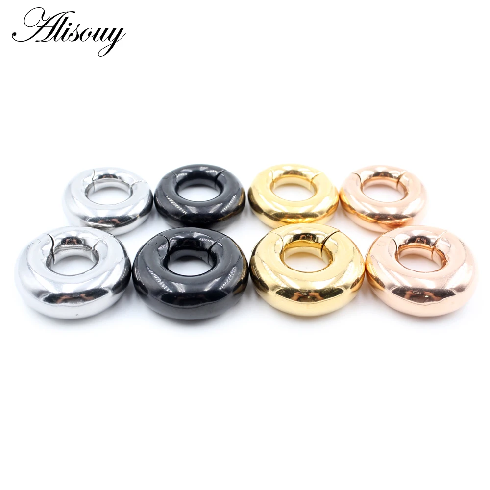 Alisouy 1PC Punk 316L Stainless Steel Magnetic Ear Weights Expander Stretcher Plugs Tunnels Gauge Earring Body Piercing Jewelry