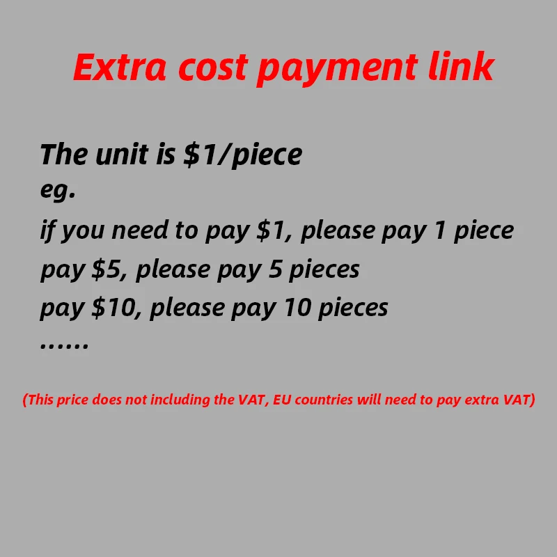 

Extra cost payment only