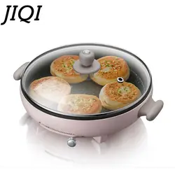 JIQI Household Electric Baking Pan Egg Roll Machine Multifunction Pancake Pizza Crepe Maker Omelette Frying Pan  Skillets