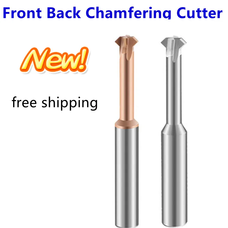 Tungsten carbide end mill cnc Cutter T slot Inner Outer Front Back Chamfer tool Twin 90 Degree Metal steel Chamfering router Bit