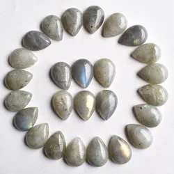 Wholesale 50pcs/lot good quality natural labradorite stone water drop cabochon Beads for jewelry making DIY beads free shipping