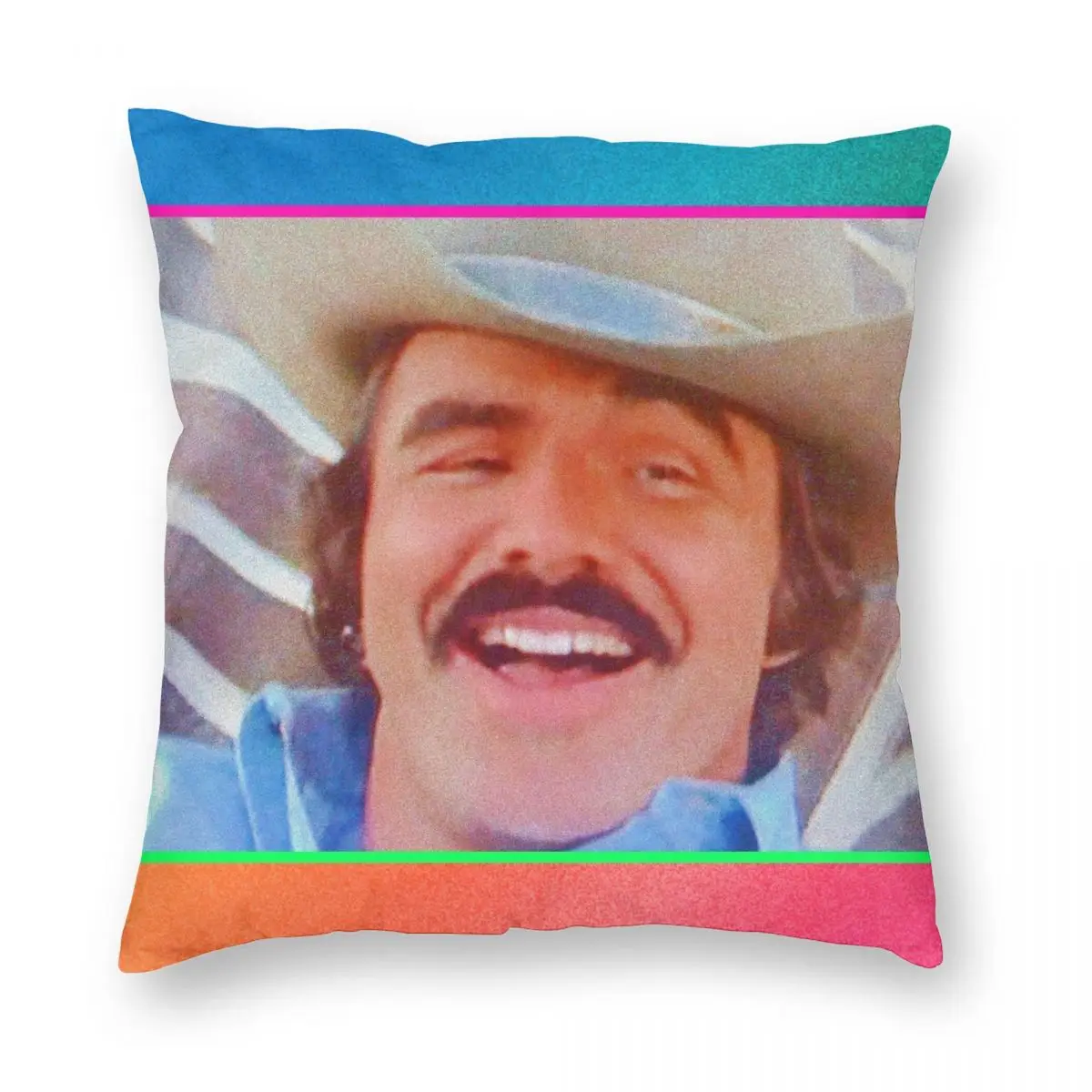 The Bandit Burt Reynolds Square Pillowcase Polyester Linen Velvet Pattern Zip Decorative Pillow Case Car Cushion Cover 45x45