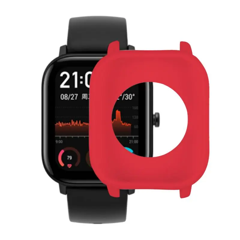 Capa protetora anti-risco multi-cor para relógio Xiaomi Huami Amazfit GTS, casca de silicone macia, tampa do quadro