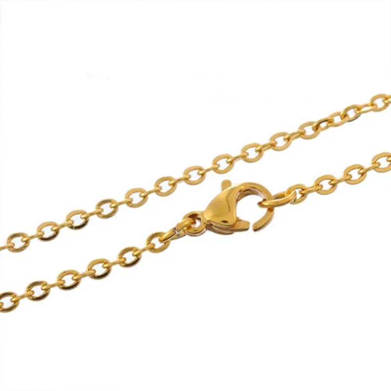 Nowy 304 ze stali nierdzewnej długi naszyjnik z łańcuszkiem złoty kolor dla kobiet MenLink Chain Chain naszyjniki na prezenty 60cm długości, 1 sztuka — zdjęcie 3