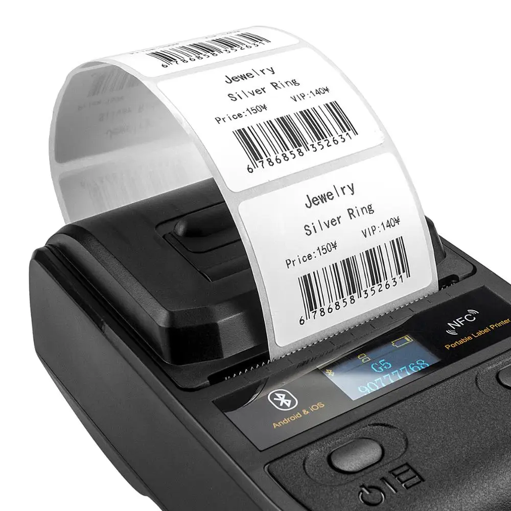 NETUM Bluetooth Thermal Label Printer Mini Portable 58mm Receipt Printer Small for Mobile Phone Ipad  Android / iOS NT-G5