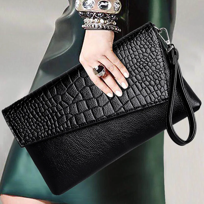 Frauen Flap Messenger Taschen Krokodil muster Design Schulter Taschen PU Leder Dame Mode Handtaschen Vintage Umhängetasche – Detail 8