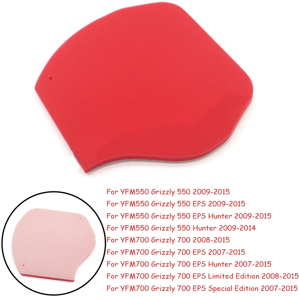 

Motorcycle Air Intake Filter Sponge Air Filter Foam For Yamaha YFM550 Grizzly 550 EPS Hunter YFM700 Grizzly 700 Special Edition