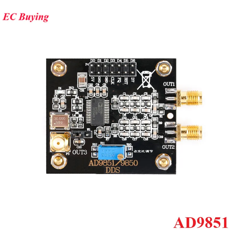 AD9851 DDS Function Signal Generator Module High Speed Sine Wave Square Wave Signal Source Generator