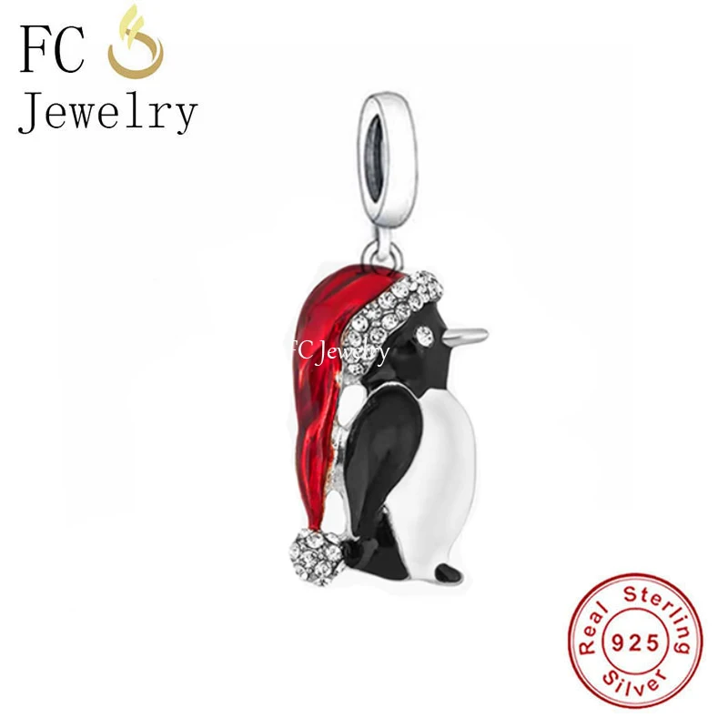 

FC Jewelry Fit Original Pan Charms Bracelet Authentic 925 Sterling Silver Christmas Penguin Bead For Making Women Berloque