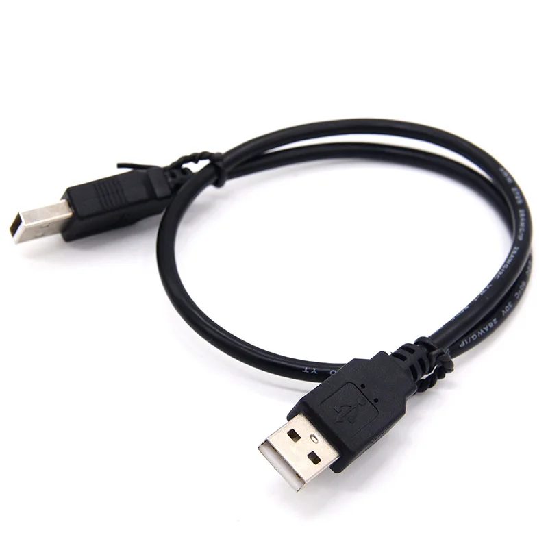 مزدوج أوسب الكمبيوتر تمديد كابل يو إس بي 2.0 نوع A ذكر إلى كابل موصل ذكر مرحبا السرعة 480 Mbps الأسود كابل نقل بيانات الكابلات 0.3 متر/0.5 متر/1 متر/1.5 متر