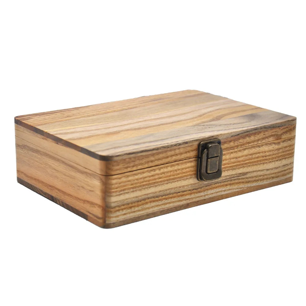 Wooden Tobacco Herb Storage Box Stash Case Cigarette Tray Natural Handmade For Smoking Pipe Accessories