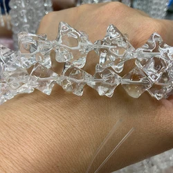 AA Natural White Rock Quartz Crystal Beads 15'' Ice Shape DIY Loose Beads For Jewelry Making Beads Women Bracelet Necklace Gift