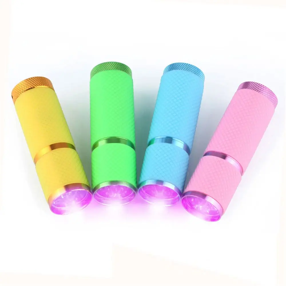 1 Pc Uv Flashlight 9 Led Ultra Violet Torch Light Lamp For Epoxy Uv Resin Cure Adhesive Glue Led Flashlight Currency Detector