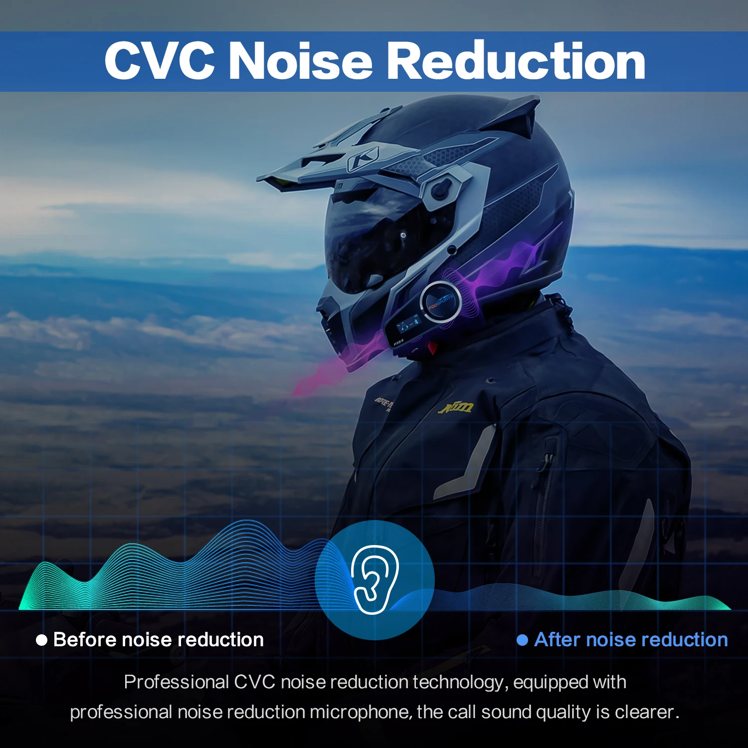 Fodsports FX6S Helmet Bluetooth Intercom Motorcycle Helmet Headset 6 Rider BT 5.0 Interphone with FM Radio,OLED Screen